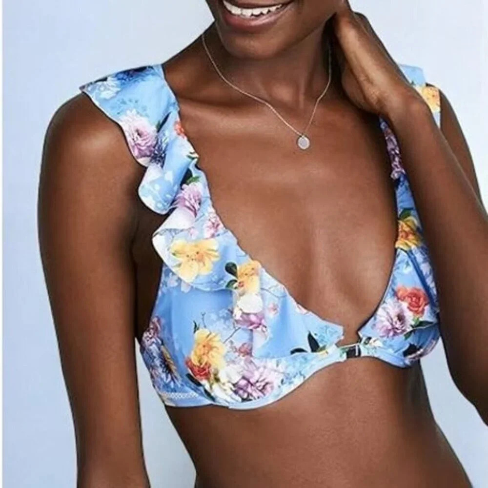 Nanette Lepore Women's Standard Crossback Underwire Bikini Swimsuit Top - Medium